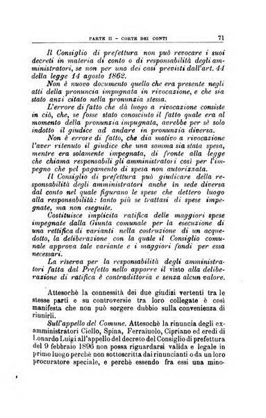 La giustizia amministrativa raccolta di decisioni e pareri del Consiglio di Stato, decisioni della Corte dei conti, sentenze della Cassazione di Roma, e decisioni delle Giunte provinciali amministrative