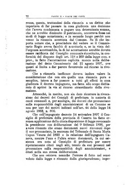 La giustizia amministrativa raccolta di decisioni e pareri del Consiglio di Stato, decisioni della Corte dei conti, sentenze della Cassazione di Roma, e decisioni delle Giunte provinciali amministrative