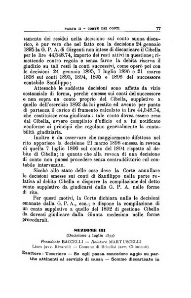 La giustizia amministrativa raccolta di decisioni e pareri del Consiglio di Stato, decisioni della Corte dei conti, sentenze della Cassazione di Roma, e decisioni delle Giunte provinciali amministrative