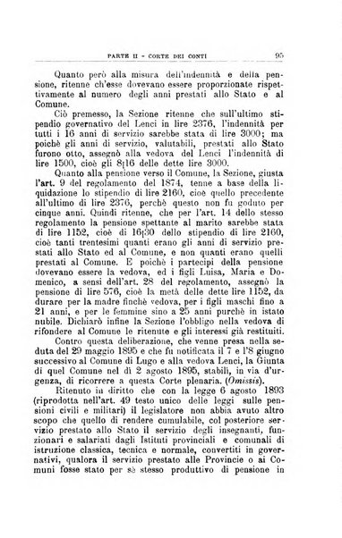 La giustizia amministrativa raccolta di decisioni e pareri del Consiglio di Stato, decisioni della Corte dei conti, sentenze della Cassazione di Roma, e decisioni delle Giunte provinciali amministrative