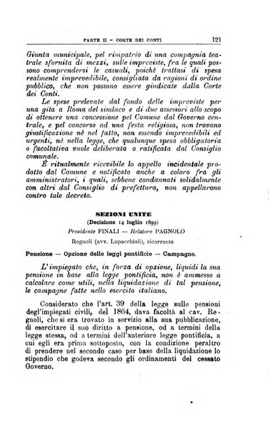 La giustizia amministrativa raccolta di decisioni e pareri del Consiglio di Stato, decisioni della Corte dei conti, sentenze della Cassazione di Roma, e decisioni delle Giunte provinciali amministrative