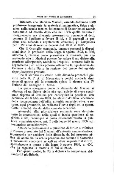 La giustizia amministrativa raccolta di decisioni e pareri del Consiglio di Stato, decisioni della Corte dei conti, sentenze della Cassazione di Roma, e decisioni delle Giunte provinciali amministrative