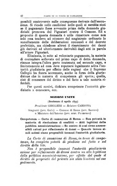 La giustizia amministrativa raccolta di decisioni e pareri del Consiglio di Stato, decisioni della Corte dei conti, sentenze della Cassazione di Roma, e decisioni delle Giunte provinciali amministrative