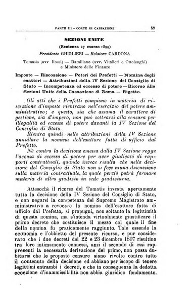 La giustizia amministrativa raccolta di decisioni e pareri del Consiglio di Stato, decisioni della Corte dei conti, sentenze della Cassazione di Roma, e decisioni delle Giunte provinciali amministrative