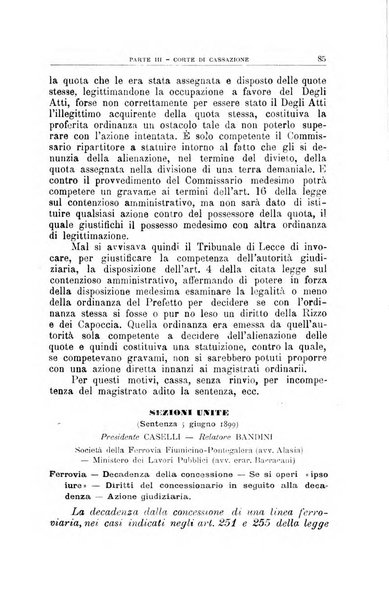 La giustizia amministrativa raccolta di decisioni e pareri del Consiglio di Stato, decisioni della Corte dei conti, sentenze della Cassazione di Roma, e decisioni delle Giunte provinciali amministrative