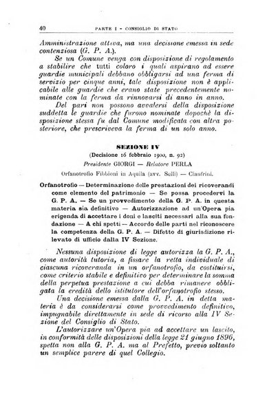 La giustizia amministrativa raccolta di decisioni e pareri del Consiglio di Stato, decisioni della Corte dei conti, sentenze della Cassazione di Roma, e decisioni delle Giunte provinciali amministrative