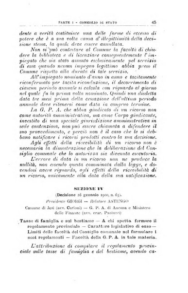 La giustizia amministrativa raccolta di decisioni e pareri del Consiglio di Stato, decisioni della Corte dei conti, sentenze della Cassazione di Roma, e decisioni delle Giunte provinciali amministrative