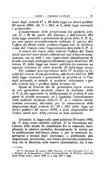 La giustizia amministrativa raccolta di decisioni e pareri del Consiglio di Stato, decisioni della Corte dei conti, sentenze della Cassazione di Roma, e decisioni delle Giunte provinciali amministrative