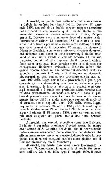 La giustizia amministrativa raccolta di decisioni e pareri del Consiglio di Stato, decisioni della Corte dei conti, sentenze della Cassazione di Roma, e decisioni delle Giunte provinciali amministrative