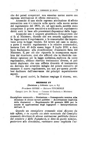 La giustizia amministrativa raccolta di decisioni e pareri del Consiglio di Stato, decisioni della Corte dei conti, sentenze della Cassazione di Roma, e decisioni delle Giunte provinciali amministrative