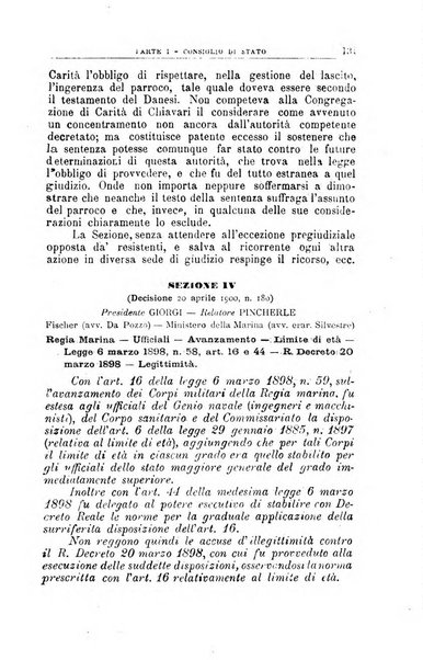 La giustizia amministrativa raccolta di decisioni e pareri del Consiglio di Stato, decisioni della Corte dei conti, sentenze della Cassazione di Roma, e decisioni delle Giunte provinciali amministrative