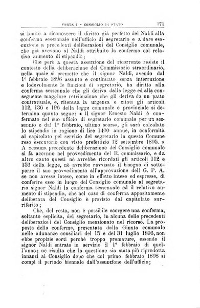 La giustizia amministrativa raccolta di decisioni e pareri del Consiglio di Stato, decisioni della Corte dei conti, sentenze della Cassazione di Roma, e decisioni delle Giunte provinciali amministrative