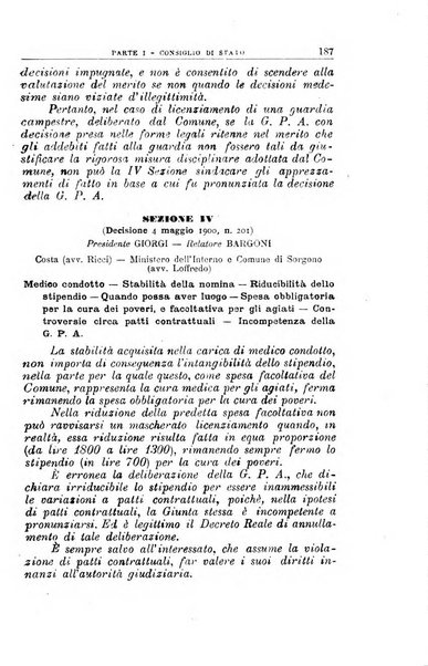 La giustizia amministrativa raccolta di decisioni e pareri del Consiglio di Stato, decisioni della Corte dei conti, sentenze della Cassazione di Roma, e decisioni delle Giunte provinciali amministrative