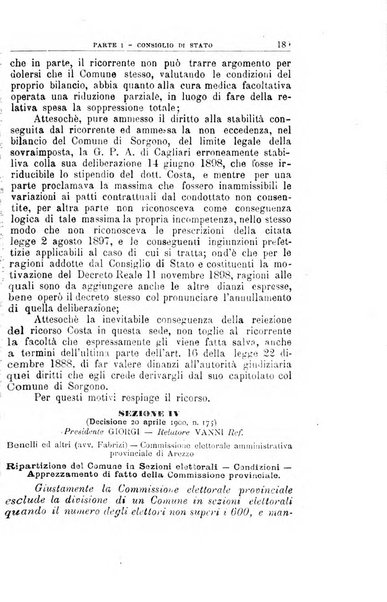 La giustizia amministrativa raccolta di decisioni e pareri del Consiglio di Stato, decisioni della Corte dei conti, sentenze della Cassazione di Roma, e decisioni delle Giunte provinciali amministrative