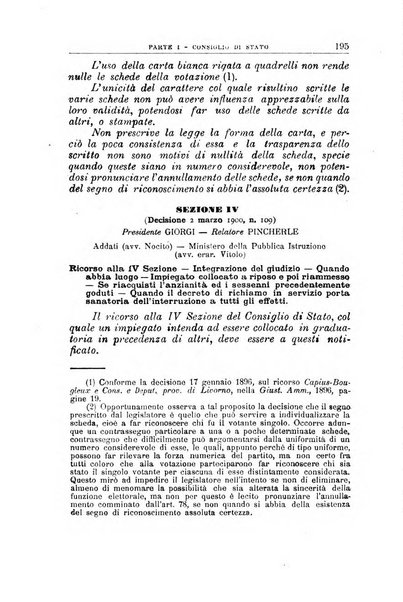 La giustizia amministrativa raccolta di decisioni e pareri del Consiglio di Stato, decisioni della Corte dei conti, sentenze della Cassazione di Roma, e decisioni delle Giunte provinciali amministrative