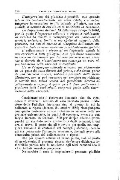 La giustizia amministrativa raccolta di decisioni e pareri del Consiglio di Stato, decisioni della Corte dei conti, sentenze della Cassazione di Roma, e decisioni delle Giunte provinciali amministrative