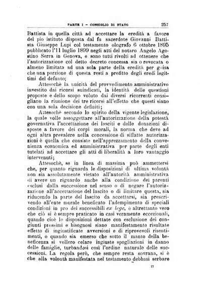 La giustizia amministrativa raccolta di decisioni e pareri del Consiglio di Stato, decisioni della Corte dei conti, sentenze della Cassazione di Roma, e decisioni delle Giunte provinciali amministrative