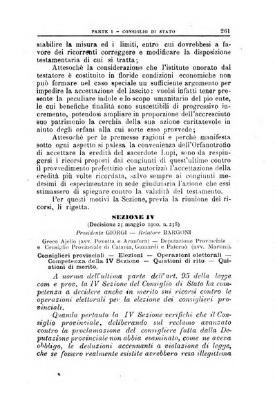 La giustizia amministrativa raccolta di decisioni e pareri del Consiglio di Stato, decisioni della Corte dei conti, sentenze della Cassazione di Roma, e decisioni delle Giunte provinciali amministrative