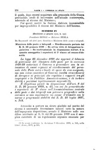 La giustizia amministrativa raccolta di decisioni e pareri del Consiglio di Stato, decisioni della Corte dei conti, sentenze della Cassazione di Roma, e decisioni delle Giunte provinciali amministrative