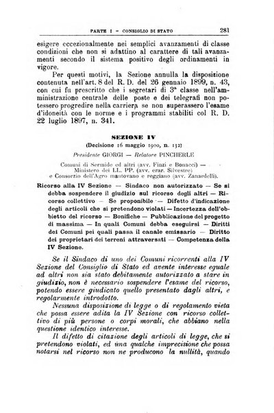 La giustizia amministrativa raccolta di decisioni e pareri del Consiglio di Stato, decisioni della Corte dei conti, sentenze della Cassazione di Roma, e decisioni delle Giunte provinciali amministrative