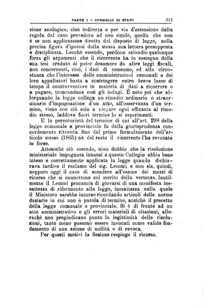 La giustizia amministrativa raccolta di decisioni e pareri del Consiglio di Stato, decisioni della Corte dei conti, sentenze della Cassazione di Roma, e decisioni delle Giunte provinciali amministrative