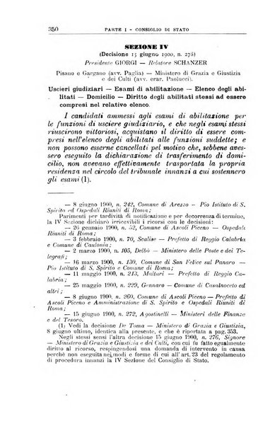 La giustizia amministrativa raccolta di decisioni e pareri del Consiglio di Stato, decisioni della Corte dei conti, sentenze della Cassazione di Roma, e decisioni delle Giunte provinciali amministrative