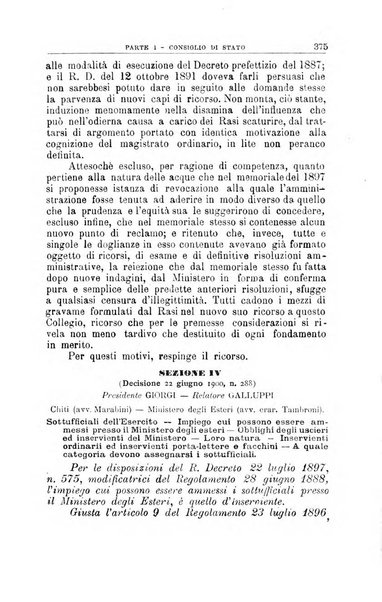 La giustizia amministrativa raccolta di decisioni e pareri del Consiglio di Stato, decisioni della Corte dei conti, sentenze della Cassazione di Roma, e decisioni delle Giunte provinciali amministrative