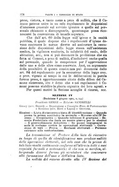 La giustizia amministrativa raccolta di decisioni e pareri del Consiglio di Stato, decisioni della Corte dei conti, sentenze della Cassazione di Roma, e decisioni delle Giunte provinciali amministrative