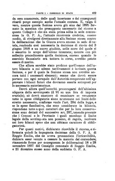 La giustizia amministrativa raccolta di decisioni e pareri del Consiglio di Stato, decisioni della Corte dei conti, sentenze della Cassazione di Roma, e decisioni delle Giunte provinciali amministrative