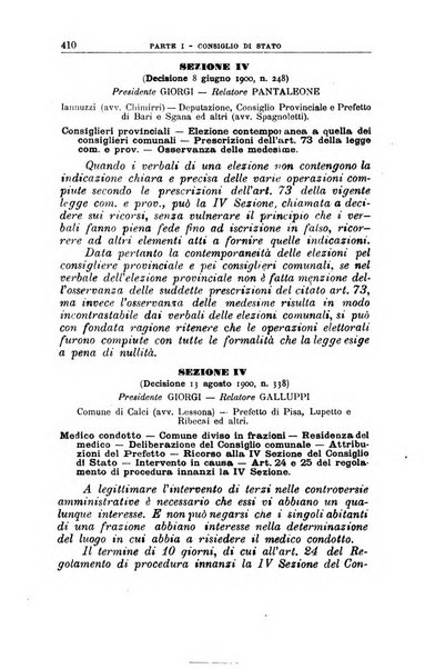 La giustizia amministrativa raccolta di decisioni e pareri del Consiglio di Stato, decisioni della Corte dei conti, sentenze della Cassazione di Roma, e decisioni delle Giunte provinciali amministrative