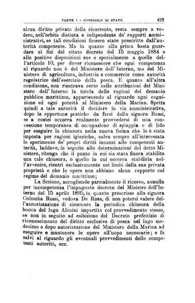 La giustizia amministrativa raccolta di decisioni e pareri del Consiglio di Stato, decisioni della Corte dei conti, sentenze della Cassazione di Roma, e decisioni delle Giunte provinciali amministrative