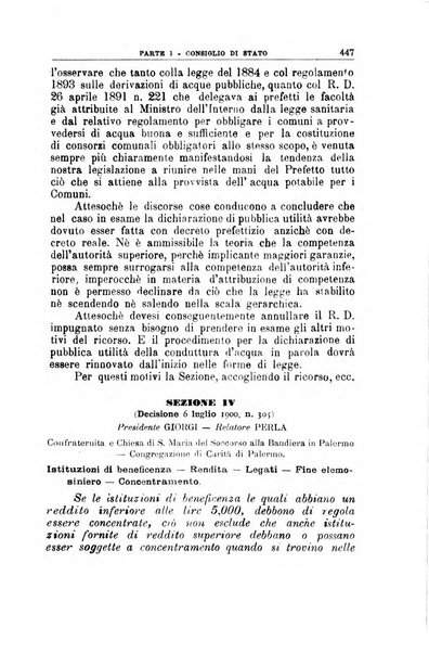 La giustizia amministrativa raccolta di decisioni e pareri del Consiglio di Stato, decisioni della Corte dei conti, sentenze della Cassazione di Roma, e decisioni delle Giunte provinciali amministrative