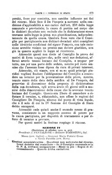 La giustizia amministrativa raccolta di decisioni e pareri del Consiglio di Stato, decisioni della Corte dei conti, sentenze della Cassazione di Roma, e decisioni delle Giunte provinciali amministrative