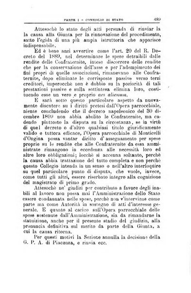 La giustizia amministrativa raccolta di decisioni e pareri del Consiglio di Stato, decisioni della Corte dei conti, sentenze della Cassazione di Roma, e decisioni delle Giunte provinciali amministrative