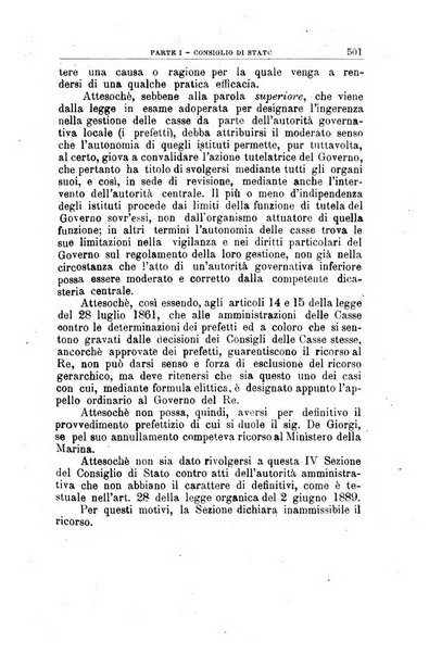 La giustizia amministrativa raccolta di decisioni e pareri del Consiglio di Stato, decisioni della Corte dei conti, sentenze della Cassazione di Roma, e decisioni delle Giunte provinciali amministrative