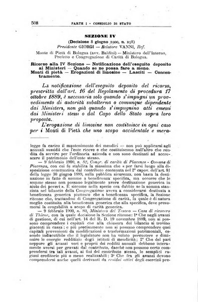 La giustizia amministrativa raccolta di decisioni e pareri del Consiglio di Stato, decisioni della Corte dei conti, sentenze della Cassazione di Roma, e decisioni delle Giunte provinciali amministrative