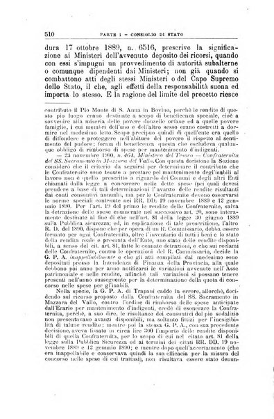 La giustizia amministrativa raccolta di decisioni e pareri del Consiglio di Stato, decisioni della Corte dei conti, sentenze della Cassazione di Roma, e decisioni delle Giunte provinciali amministrative