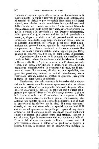 La giustizia amministrativa raccolta di decisioni e pareri del Consiglio di Stato, decisioni della Corte dei conti, sentenze della Cassazione di Roma, e decisioni delle Giunte provinciali amministrative