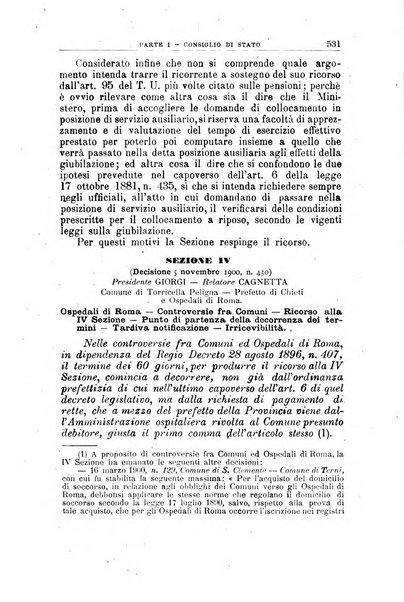 La giustizia amministrativa raccolta di decisioni e pareri del Consiglio di Stato, decisioni della Corte dei conti, sentenze della Cassazione di Roma, e decisioni delle Giunte provinciali amministrative