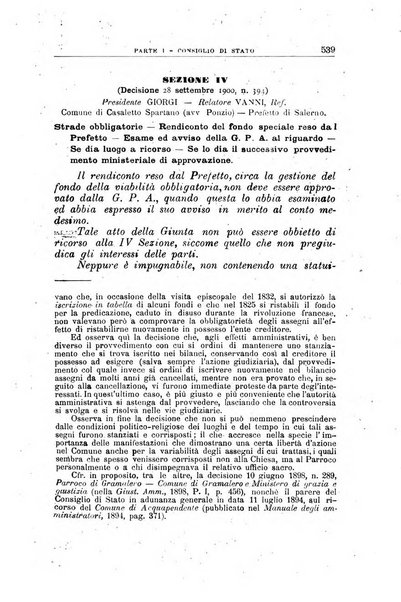 La giustizia amministrativa raccolta di decisioni e pareri del Consiglio di Stato, decisioni della Corte dei conti, sentenze della Cassazione di Roma, e decisioni delle Giunte provinciali amministrative