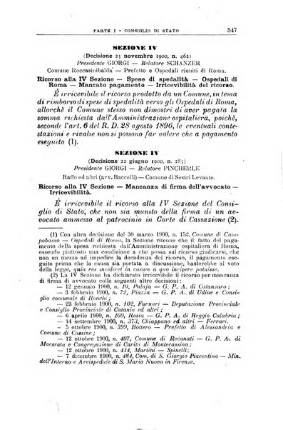 La giustizia amministrativa raccolta di decisioni e pareri del Consiglio di Stato, decisioni della Corte dei conti, sentenze della Cassazione di Roma, e decisioni delle Giunte provinciali amministrative