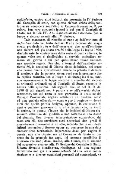 La giustizia amministrativa raccolta di decisioni e pareri del Consiglio di Stato, decisioni della Corte dei conti, sentenze della Cassazione di Roma, e decisioni delle Giunte provinciali amministrative