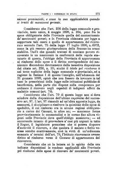 La giustizia amministrativa raccolta di decisioni e pareri del Consiglio di Stato, decisioni della Corte dei conti, sentenze della Cassazione di Roma, e decisioni delle Giunte provinciali amministrative