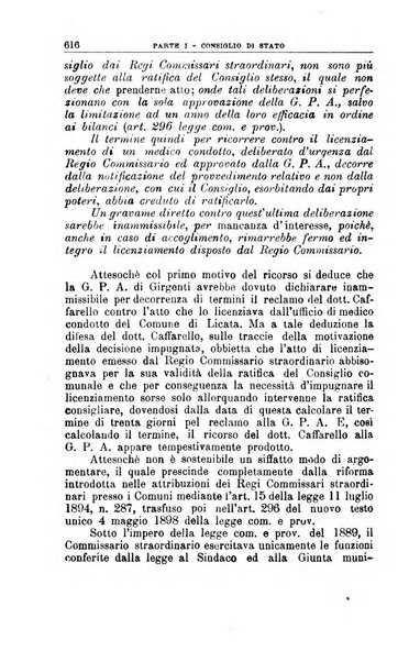 La giustizia amministrativa raccolta di decisioni e pareri del Consiglio di Stato, decisioni della Corte dei conti, sentenze della Cassazione di Roma, e decisioni delle Giunte provinciali amministrative