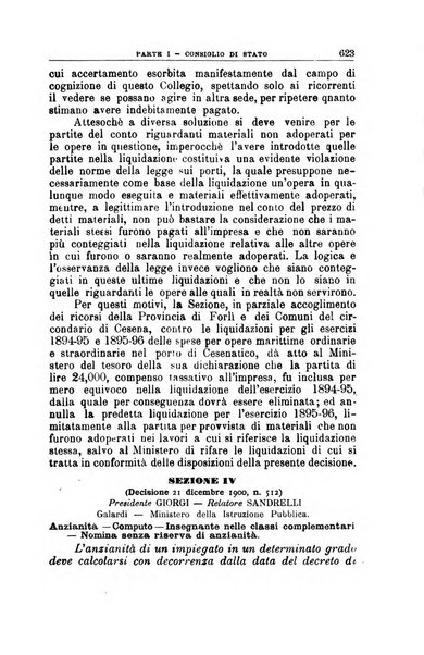 La giustizia amministrativa raccolta di decisioni e pareri del Consiglio di Stato, decisioni della Corte dei conti, sentenze della Cassazione di Roma, e decisioni delle Giunte provinciali amministrative