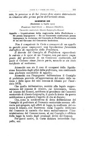 La giustizia amministrativa raccolta di decisioni e pareri del Consiglio di Stato, decisioni della Corte dei conti, sentenze della Cassazione di Roma, e decisioni delle Giunte provinciali amministrative