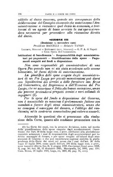 La giustizia amministrativa raccolta di decisioni e pareri del Consiglio di Stato, decisioni della Corte dei conti, sentenze della Cassazione di Roma, e decisioni delle Giunte provinciali amministrative