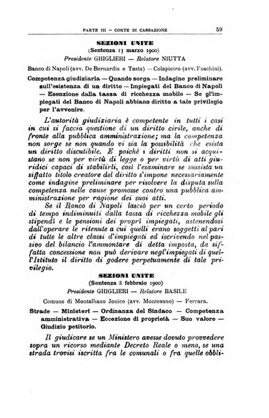 La giustizia amministrativa raccolta di decisioni e pareri del Consiglio di Stato, decisioni della Corte dei conti, sentenze della Cassazione di Roma, e decisioni delle Giunte provinciali amministrative