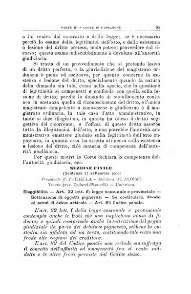 La giustizia amministrativa raccolta di decisioni e pareri del Consiglio di Stato, decisioni della Corte dei conti, sentenze della Cassazione di Roma, e decisioni delle Giunte provinciali amministrative