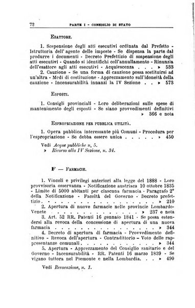 La giustizia amministrativa raccolta di decisioni e pareri del Consiglio di Stato, decisioni della Corte dei conti, sentenze della Cassazione di Roma, e decisioni delle Giunte provinciali amministrative